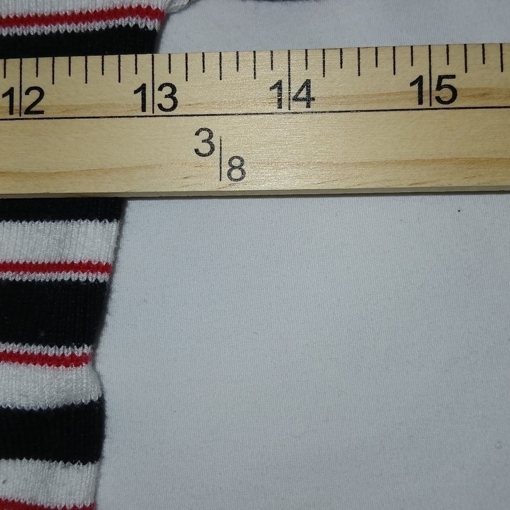 Forever 21 Y2K striped mock neck midi dress Women's size Small preppy ac… - Picture 5 of 6